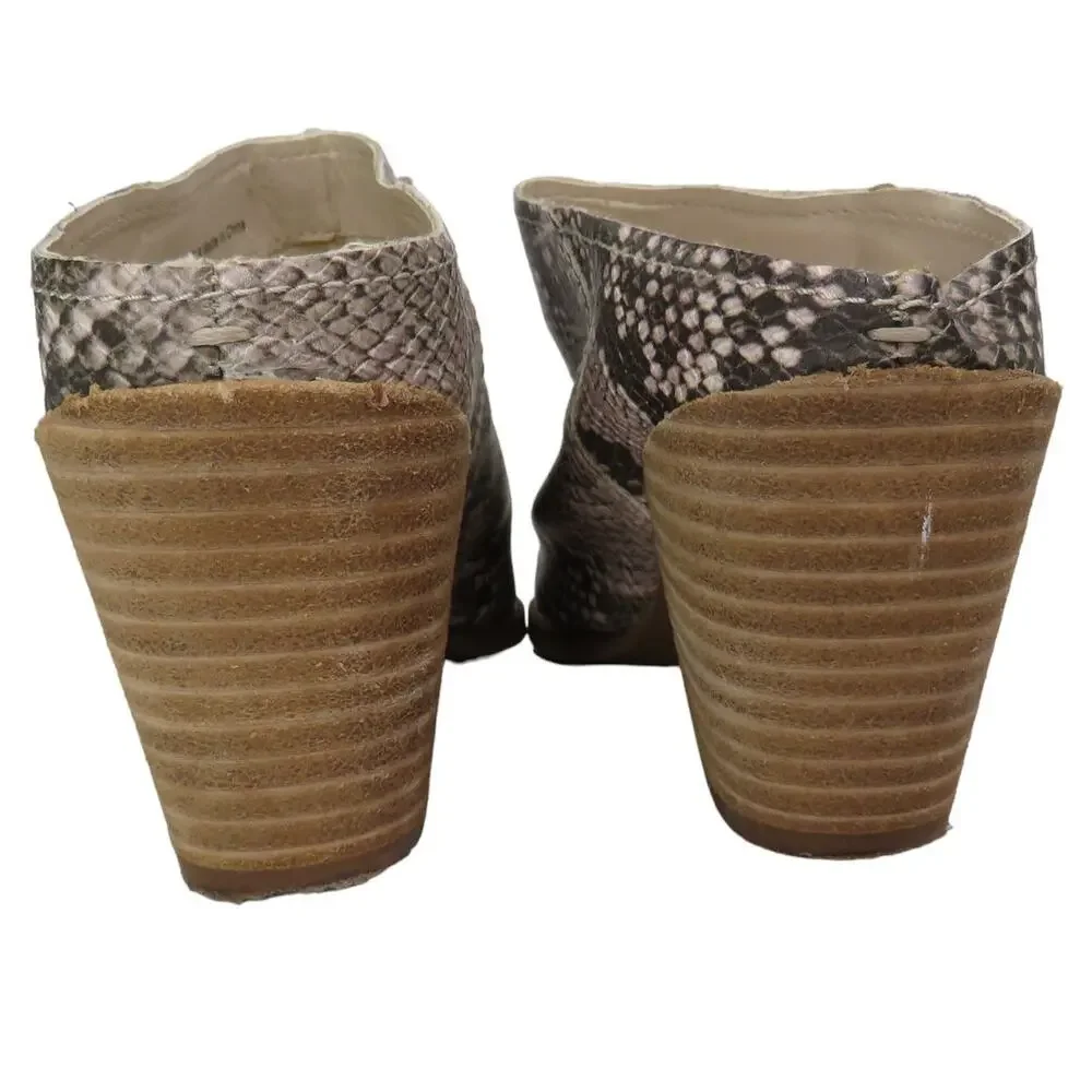 Dolce Vita Rianna Mule Snake Print Stella Ankle Boot Size 6 Snakeskin Mules